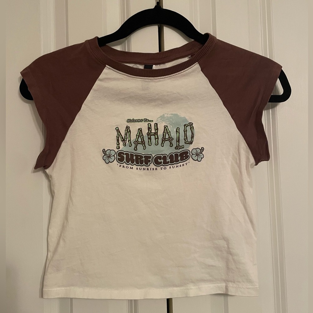 H&M Divided Graphic Hawaii Baseball Tee Size S